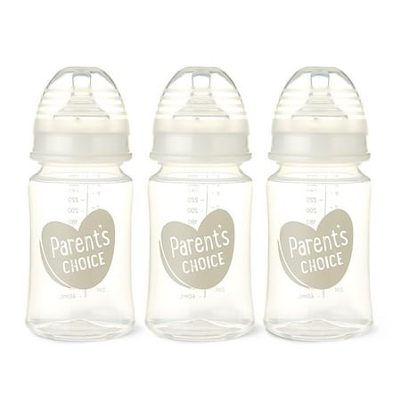 Parent's Choice Wide Neck Bottles, 3 Pack, 9 fl oz