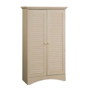Sauder Harbor View Storage Cabinet, Antiqued White Finish