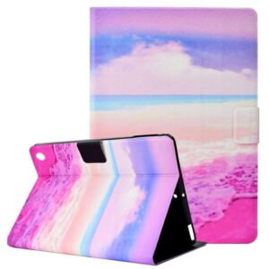 Case for Kindle Fire HD 10.1 inch Case 2021 Release, Fire HD 10 Plus Cover 2021, Allytech Slim Folding Stand Shell Cover with Auto Sleep Wake Card Slots Case for All-New Fire HD 10, Pink Ocean