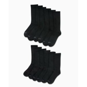 AND1 Men's Socks, Cushion Crew Socks, 12 Pack