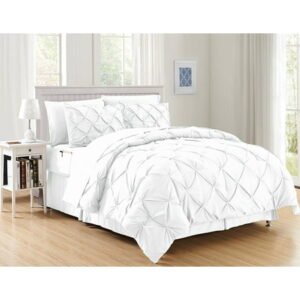 Elegant Comfort 8 Piece Luxury White Bed in a Bag, Queen