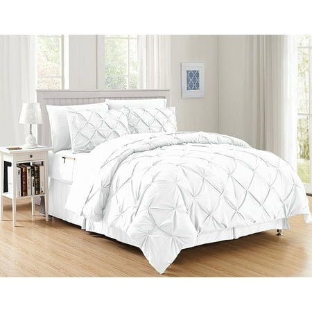 Elegant Comfort 8 Piece Luxury White Bed in a Bag, Queen