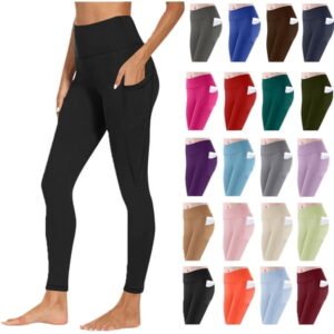 POROPL Leggings for Women, Leggings with Pockets for Women Tummy Control Workout Sports Yoga Athletic Leggings Size S-3XL