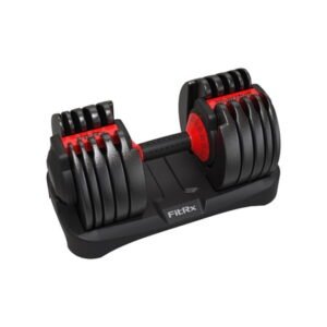 FitRx Adjustable Dumbbell, 52.5lb SmartBell Dumbbell with Quick-Select Weights for Home Gym