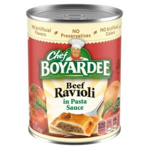 Chef Boyardee Beef Ravioli in Pasta Sauce, Ready-to-Eat Meal, 15 oz. Can