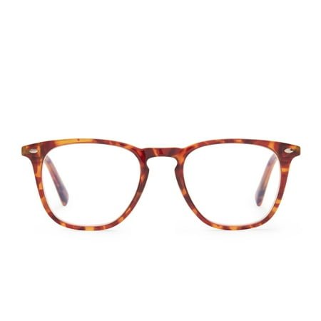 Compliments by DIFF Eyewear Griffin Blue Light Reading Glasses Amber Tortoise +1.25
