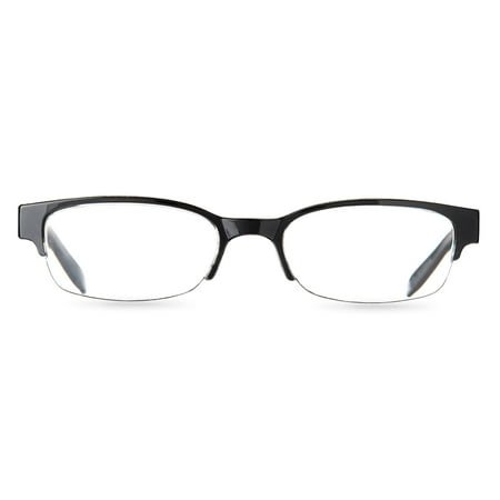 Equate Women's Rose Reading Glasses with Case, Black, +1.75