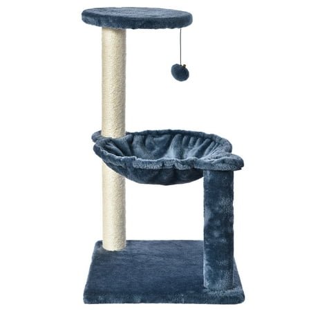 Vibrant Life 3-Level Cat Tower with Hammock, Blue, 26.7"