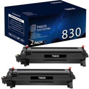 TN830 Toner Cartridge Compatible for Brother TN-830 TN830XL Toner for HL-L2405W MFC-L2820DW HL-L2460DW DCP-L2640DW HL-L2465DW HL-L2420DW HL-L2480DW Printer 2-Pack