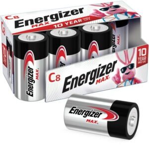 Energizer Max Alkaline C Batteries 1.5V, 8 Per Pack