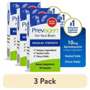 (3 pack) Prevagen Regular Strength Capsules with Apoaequorin for Your Brain , 30 Count