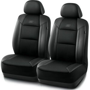 Skechers 2 -Piece Air Cooled Memory Foam Car Seat Cover Black - Universal Fit, 23SK81