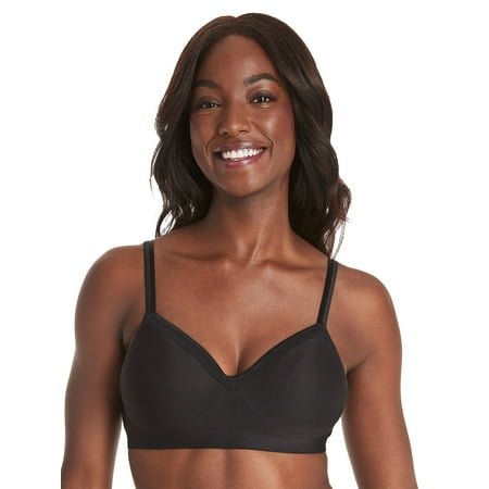 Hanes Womens Wireless Bra, Smooth Comfort Full Coverage Bra, Foam Cups, Convertible Bra Straps, Sizes S-L+