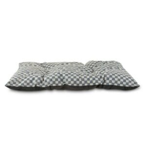 Vibrant Life Medium Tufted Pillow Pet Bed, Black and White Checkered, 35" x 27"