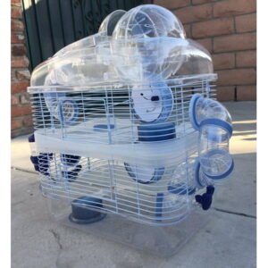 Acrylic Sparkle Expansible and Customizable 3-Tiers Acrylic Clear Hamster Mice Mouse House Habitat Cage Home with Large Top Level Exercise Running Ball