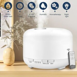 BCOOSS 500ml Essential Oil Diffuser with Remote Control , Aroma Diffuser Air Humidifier for Home