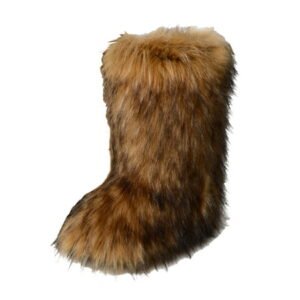 Gegefur Women's Faux fur Boot Furry Fluffy Short Snow Boot Mid-Calf Boots Warm Comfortable Outdoor Flat Shoes