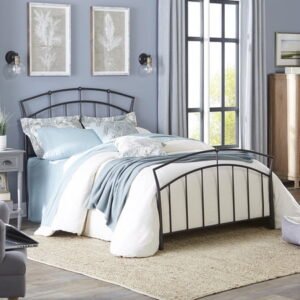 Hillsdale Furniture Vancouver Dark Antique Brown Metal Arched Full Bed