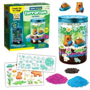 Creativity for Kids Grow 'N Glow Terrarium Kit - Capybara Summer Crafts | Educational Science Kits, Kids Gifts for Boys and Girls, STEM Projects (Ages 6+)