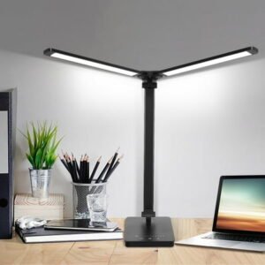 JOUALY 2-Light LED Dimmable Touch Control Foldable Eye Protection Desk Lamp