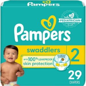 Pampers Swaddlers Diapers - Size 2, 29 Count, Ultra Soft Disposable Baby Diapers