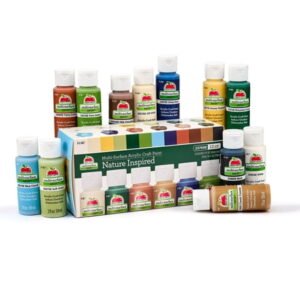 Apple Barrel Multi-Surface Acrylic Craft Paint Set, Nature Inspired, 2 fl oz, Satin Finish, 12 Piece