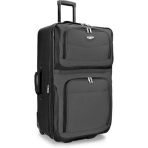 Travel Select Amsterdam Softside Expandable Rolling Luggage, TSA-Approved, Lightweight, Gray, 29" Checked Large