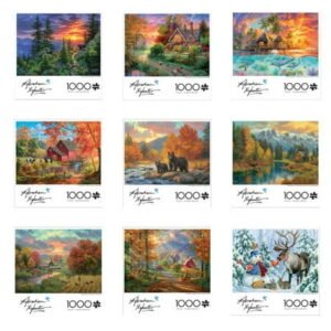 Buffalo Games Abraham Hunter 1000-Piece Interlocking 26.75 x 19.75-Inch Jigsaw Puzzle Assortment for Adults Ages 14+ (1 Puzzle; Styles May Vary)
