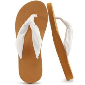 Ecetana Flip Flops for Women Comfort Yoga Mat Summer Beach Thong Sandals with Arch Support