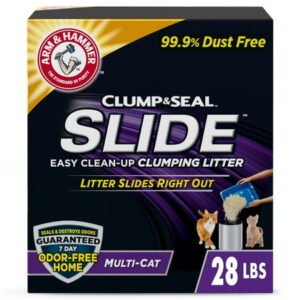 ARM & HAMMER Slide Easy Clean-Up Clumping Cat Litter, Scented, 28 lbs