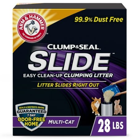 ARM & HAMMER Slide Easy Clean-Up Clumping Cat Litter, Scented, 28 lbs