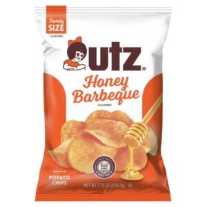Utz Potato Chips, Honey BBQ Flavored, 7.75 oz Family Size Bag