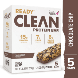 Ready Clean Chocolate Chip Protein Bar, 5 Count, Box