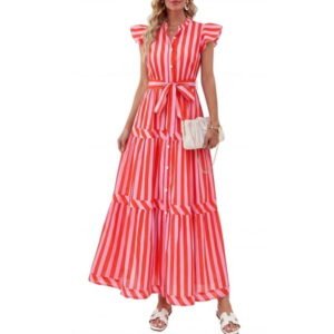 Pretty Garden Women's Belted Dress