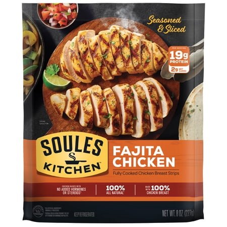 Soules Kitchen Fajita Chicken, 8 oz, Refrigerated, Fully Cooked, No Hormones, Gluten-Free