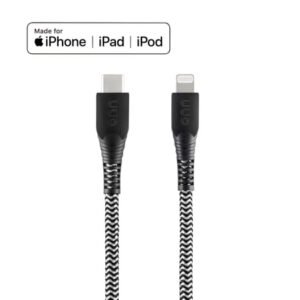 onn 6ft Lightning to USB-C Charging Cable, MFI Certified, Fast Charging, Black