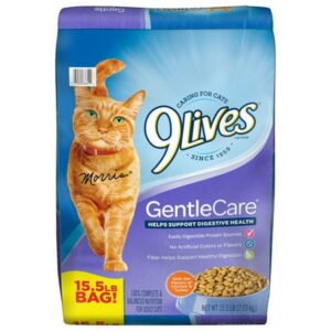 9Lives Gentle Care Dry Cat Food, 15.5 lb. Bag