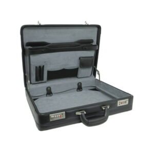 Alpine Swiss Mens Briefcase Expandable Genuine Leather Attache Briefcase For Men Dual Combination Lock Business Case