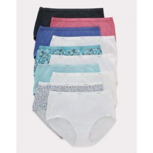 Hanes Women's Breathable Cotton Brief Underwear, White or Assorted, 10-Pack 6