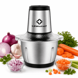LINKChef 6-Cup Food Processor, Electric Food Chopper & Meat Grinder for Vegetables, Meat & Fruit,Dishwasher Safe