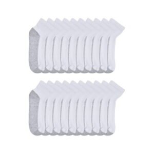 Wonder Nation Boys Cushioned Ankle Socks, 10 Pack, Sizes S (4-8.5) - L (3-9)