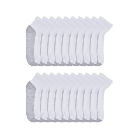 Wonder Nation Boys Cushioned Ankle Socks, 10 Pack, Sizes S (4-8.5) - L (3-9)