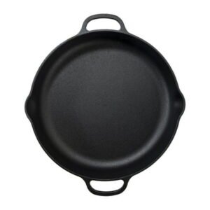 Mainstays 14 inch Pre-seasoned Cast Iron Skillet with Dual Side Handles Black