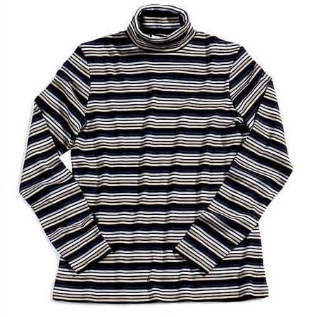 Long Sleeve Stripe Turtleneck
