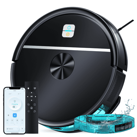 OMESER Robot Vacuum Cleaner, 3500Pa Powerful Suction Robot Vacuum and Mop Combo, WiFi/App Control with Alexa & Google Assistant, Pet Hair Vacuum for Hard Floors & Carpets