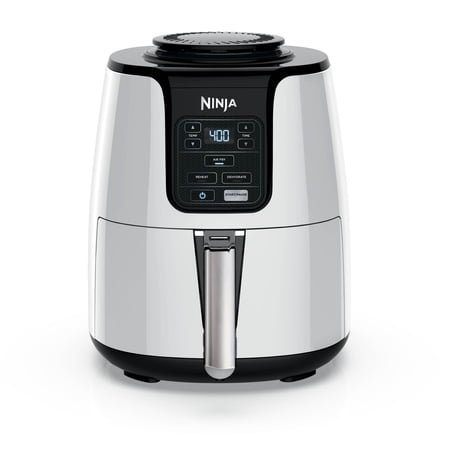 Ninja Air Fryer 4-Qt, 3-in-1, Air Fry Reheat Dehydrate, Nonstick, Dishwasher Safe, Compact, AF100WMWH White