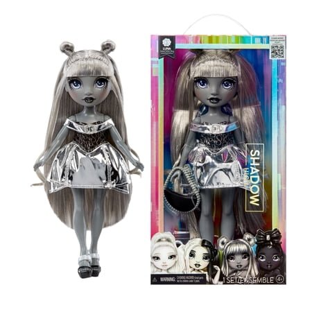 Rainbow High Shadow High Luna Madison- Grayscale 11” Fashion Doll. Grey Hair, Metallic Outfit, Handbag, Kids Gifts 4-10 Years