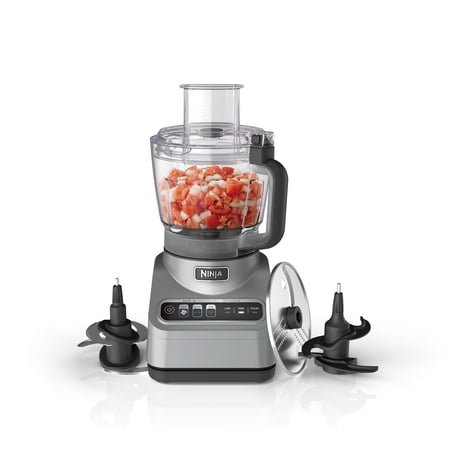 Ninja Professional 9-Cup Food Processor, 3 Auto-iQ Presets, Chop, Slice, Shred, BN600, Silver