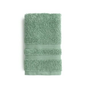 Mainstays Performance Cotton Hand Towel, Super Soft Quick Dry Fade Resistant, Solid Green Sage
