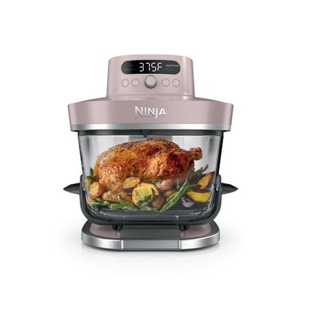 Ninja Crispi Pro Glass Air Fryer 6-Qt, 4-in-1, Air Fry Bake Recrisp Dehydrate, Dishwasher Safe, AS100PK1 Pink